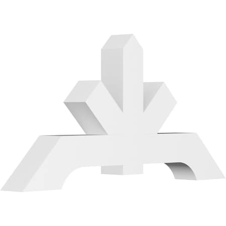 Ekena Millwork Vanguard Architectural Grade PVC Gable Bracket, 60"W x 30"H x 6"D x 6"F, 12/12 Pitch GBP060X30X0606VAN00
